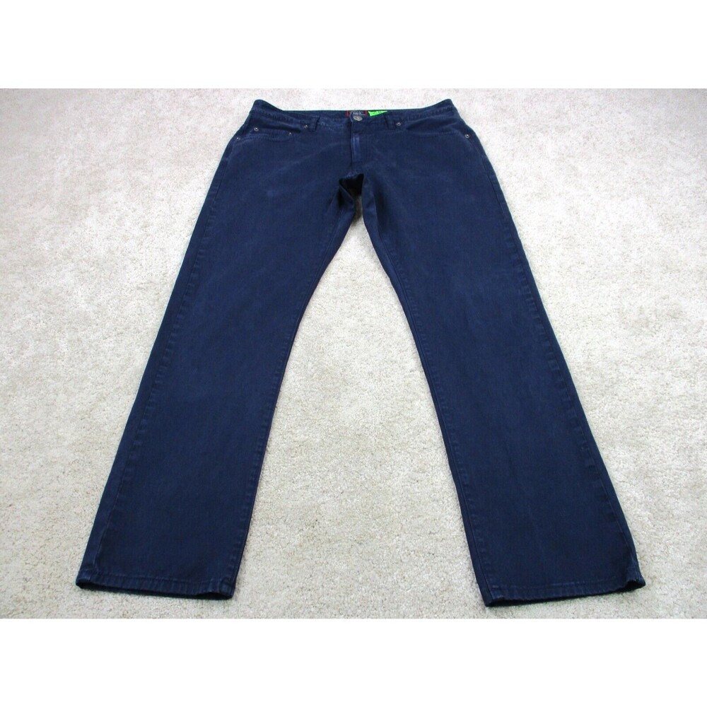 UNTUCKit Pants Mens 34 Blue Straight Fit Flat Front Chino Khaki Casual 34x31